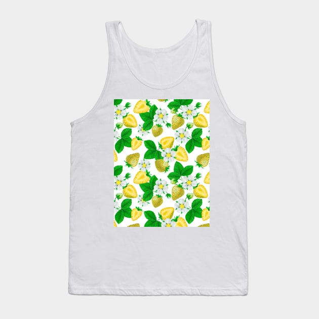 Yellow Strawberries Tank Top by katerinamk